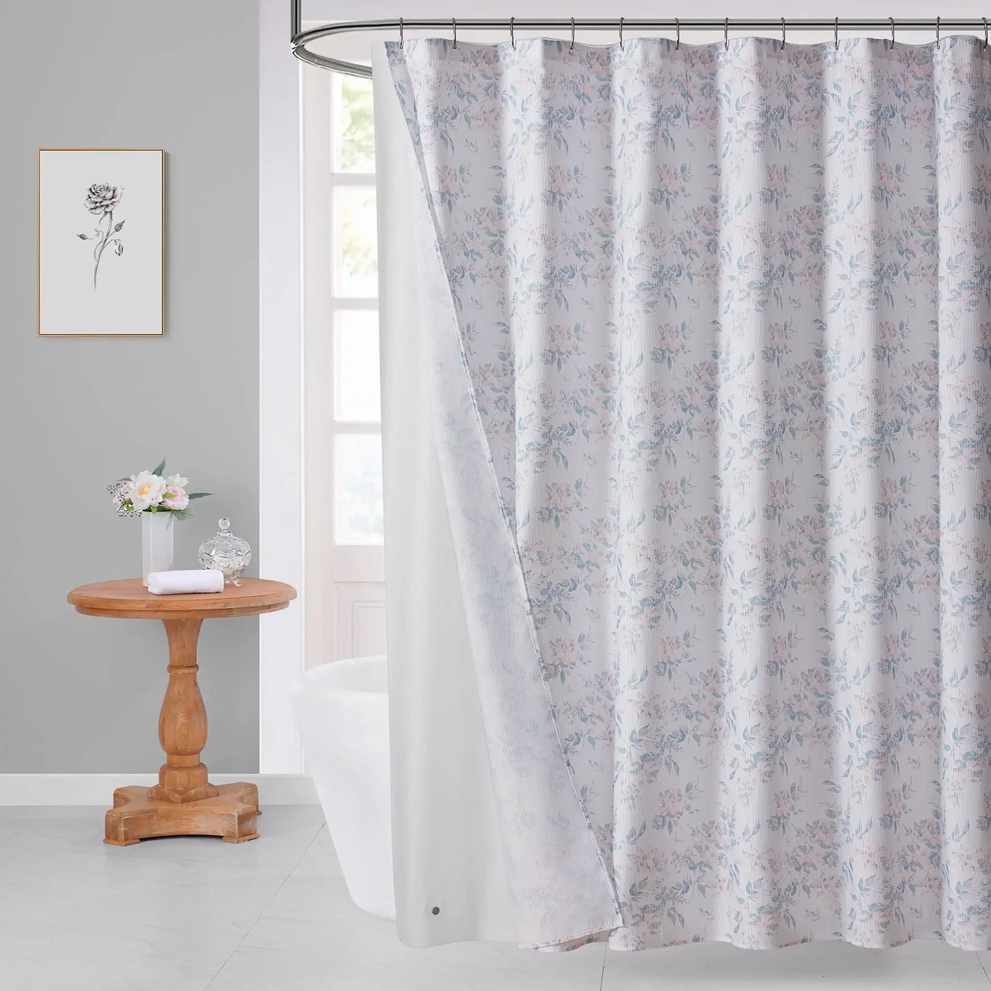 My Texas House Floral Shower Curtain Bath Accessory Set