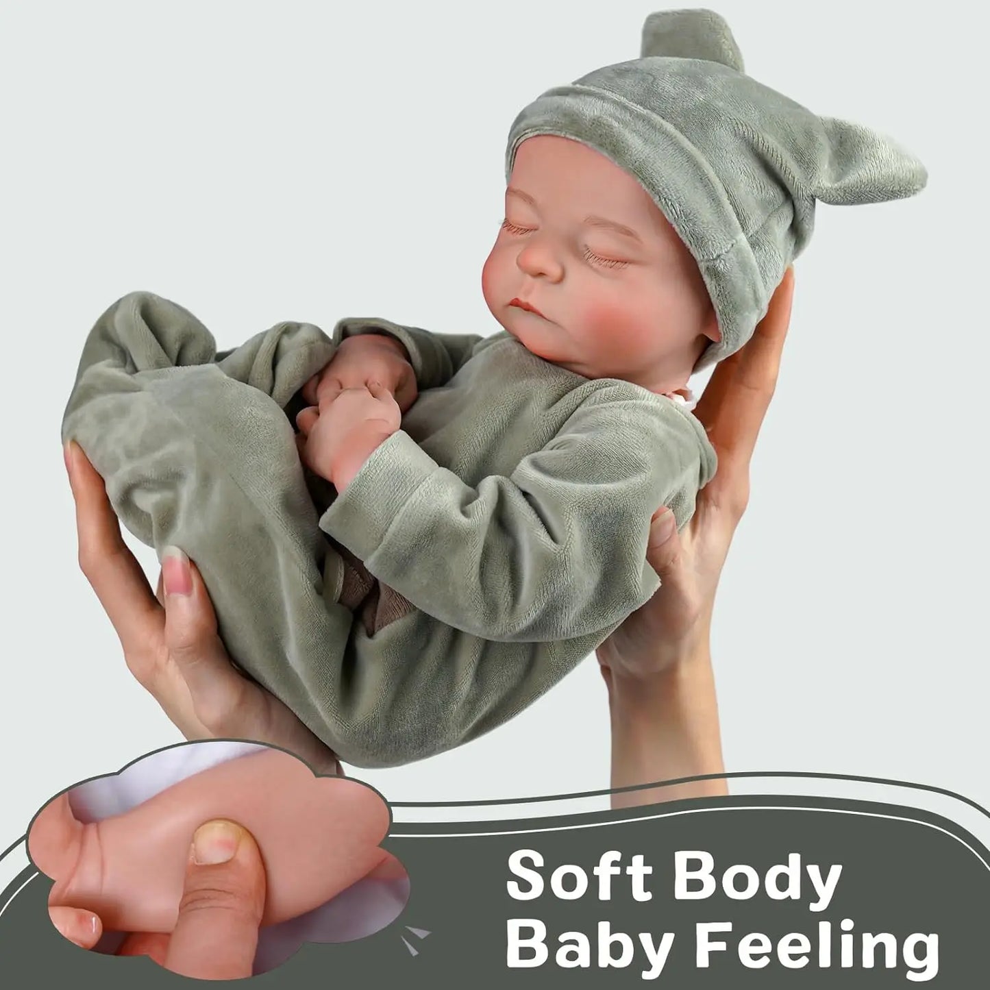 Lifelike Reborn Baby Boy Doll Realistic Vinyl Full Body