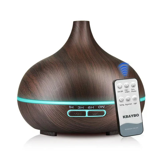 Smart Home Diffuser With Remote Control Wood Grain Aromatherapy Humidifier