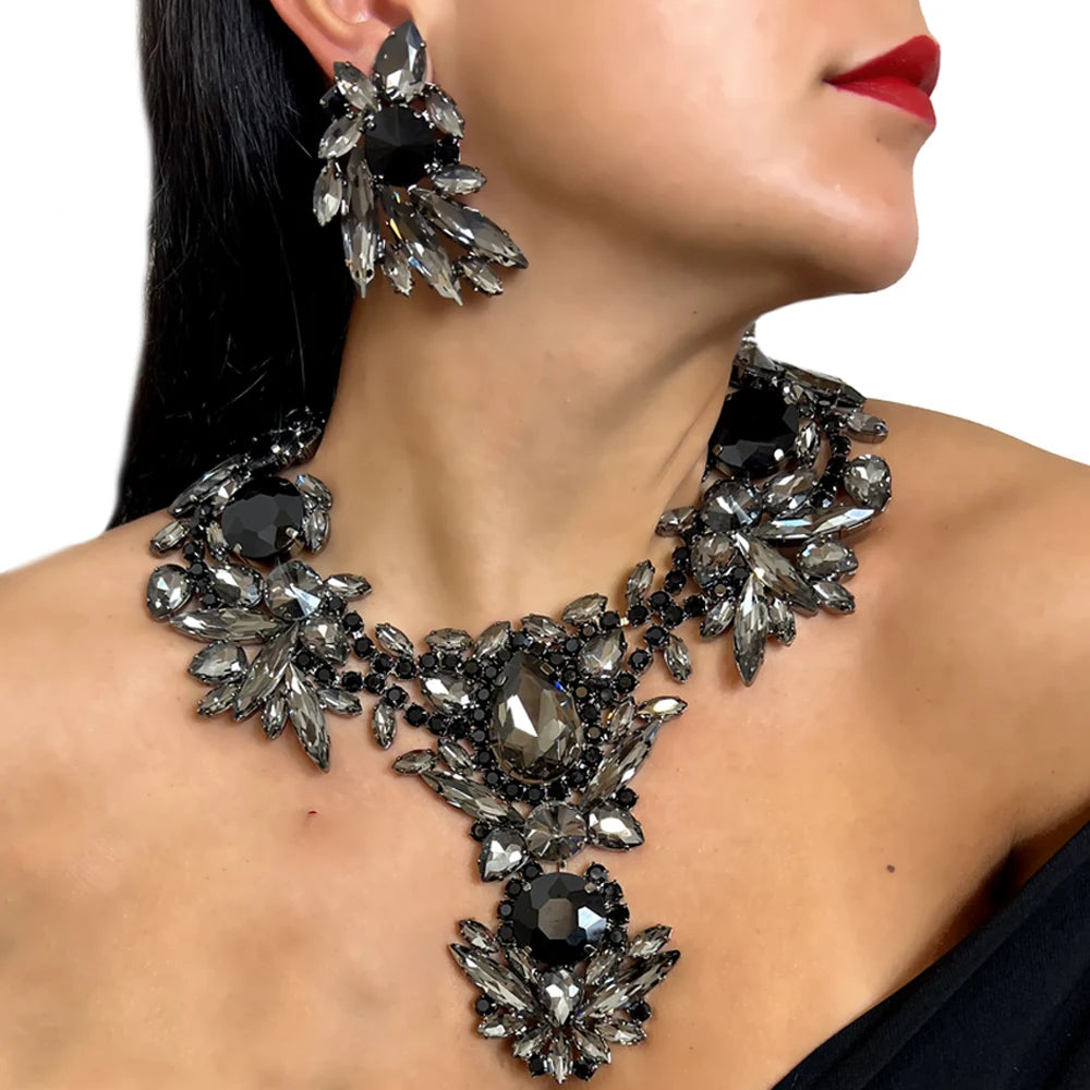 Luxury Black Dubai Jewelry Set for Elegant Occasions