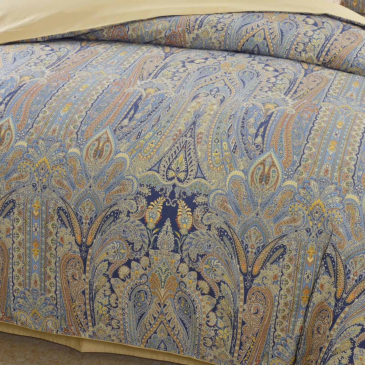 Egyptian Cotton Duvet Cover Set Vintage Paisley Pattern