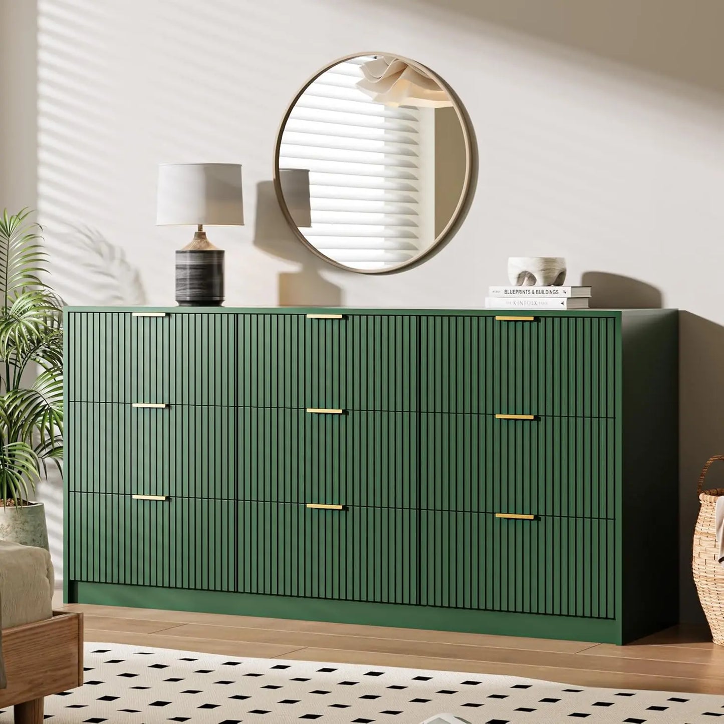 Modern 9-Drawer Dresser for Bedroom