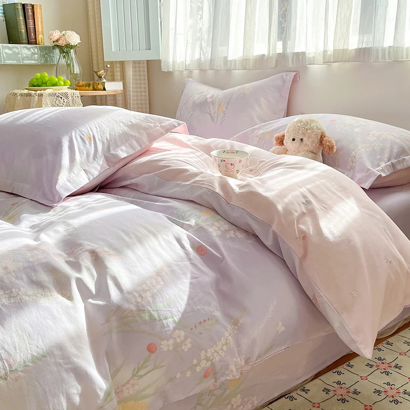 Kiss Nest 100 Percent Cotton Duvet Cover Set With Shams
