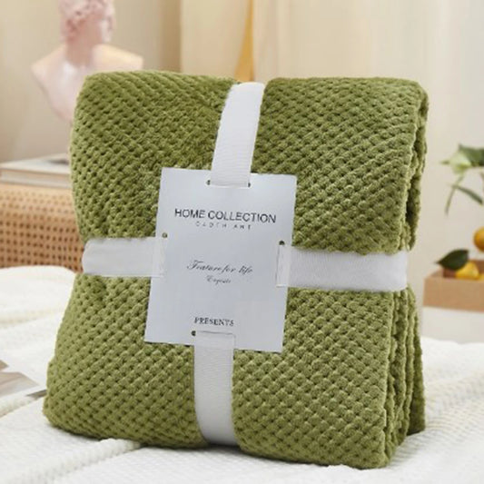 Ultra Soft Plush Fleece Blanket Hotel Throw Skin Friendly Comfort