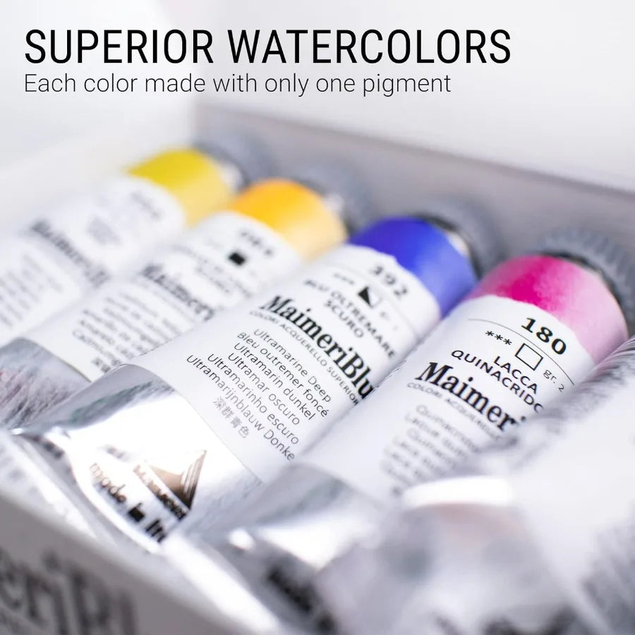 Introductory Single Pigment Watercolor Paint Set For Artists