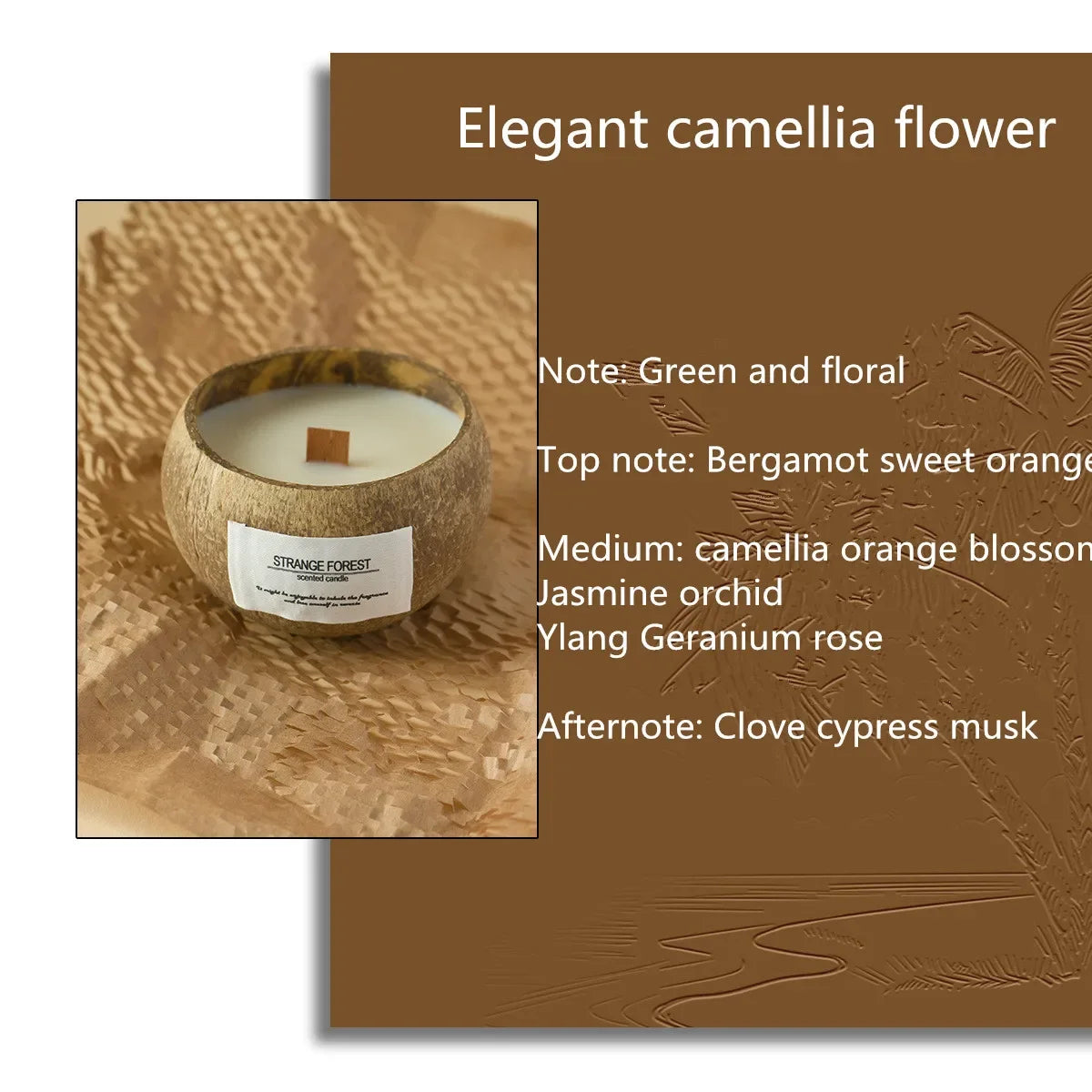 Handmade Soy Wax Scented Candles Coconut Shell Gift Set