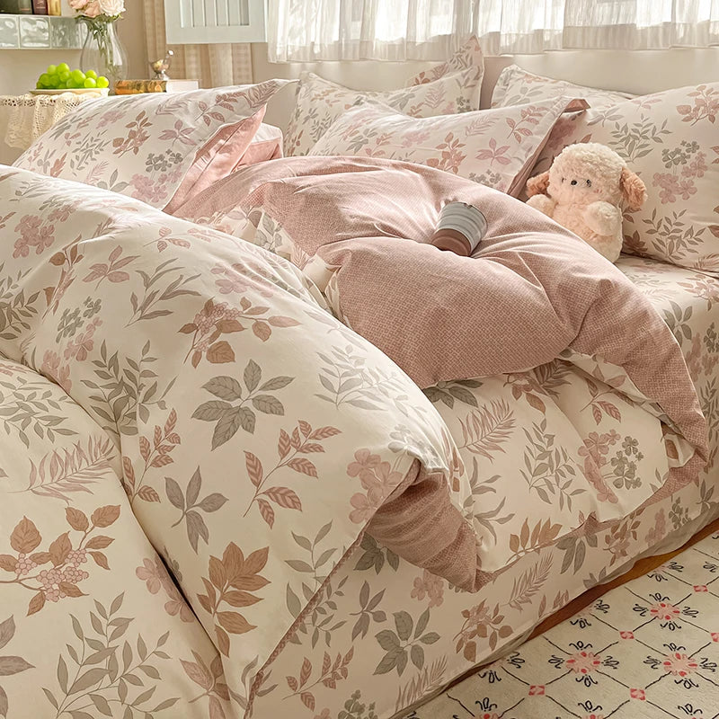 Kiss Nest 100 Percent Cotton Duvet Cover Set With Shams