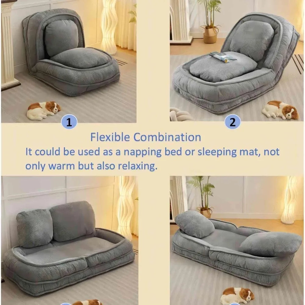 Folding Sofa Chair With Adjustable Positions For Relaxation