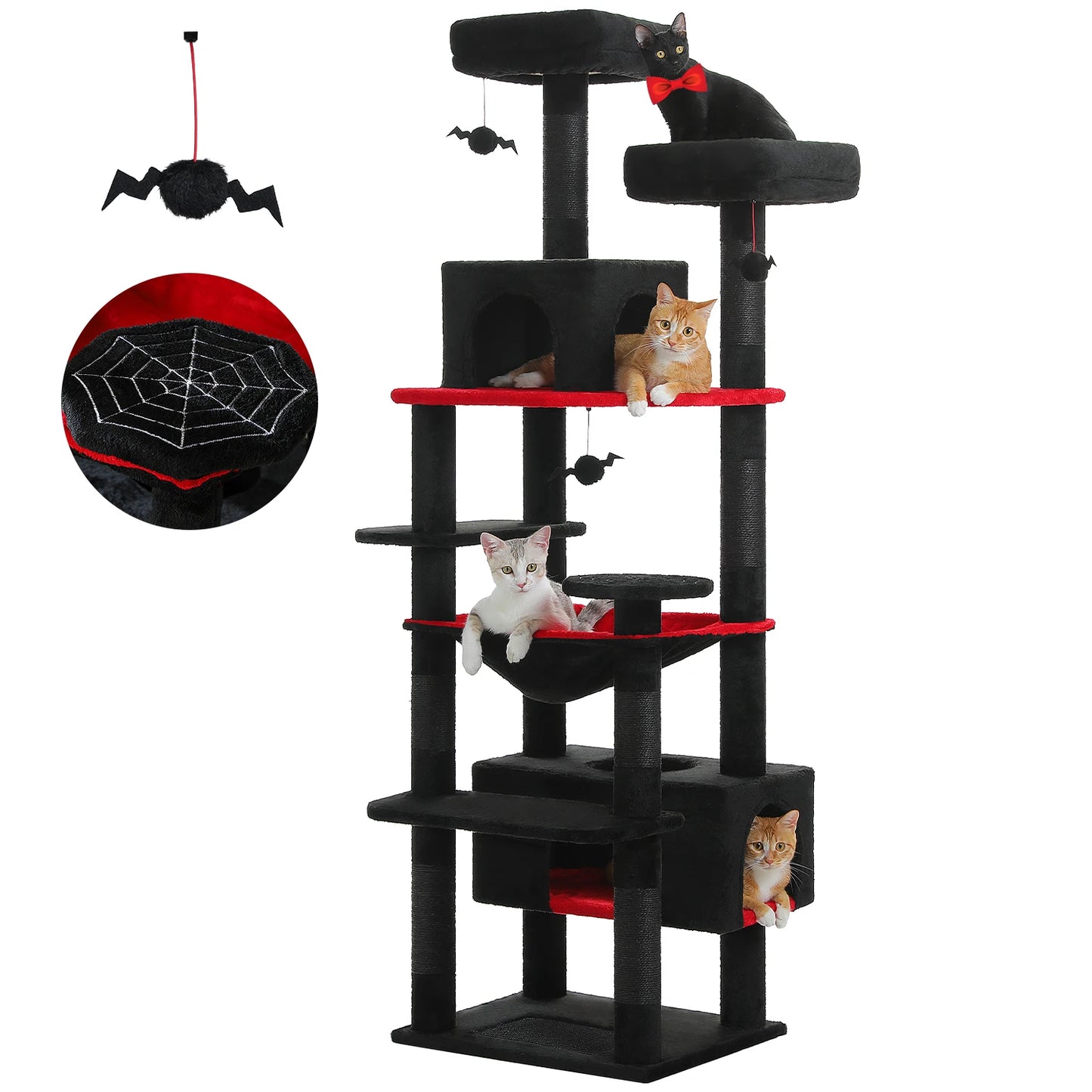Cat Tree Tower Indoor Cats Sisal Posts Hammock Perches
