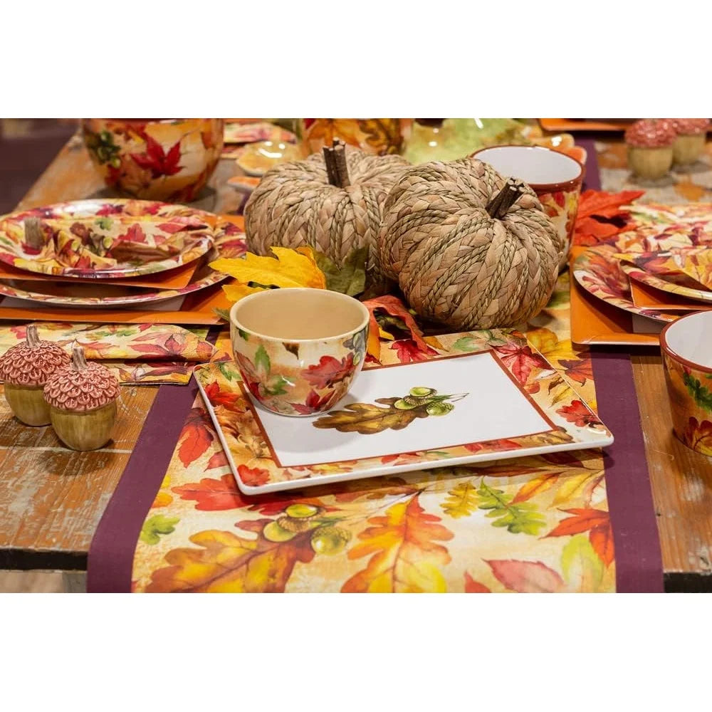 Thanksgiving Ceramic Serving Bowl and Spreader Set TabletopDecorative for Entertaining
