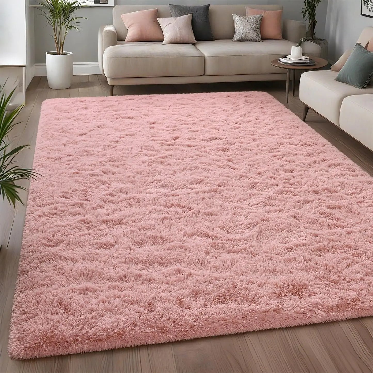 Fluffy Indoor Plush Soft Carpet Area Rug for Living Room Anti Skid Durable Rug for Girls Bedroom Kids Room