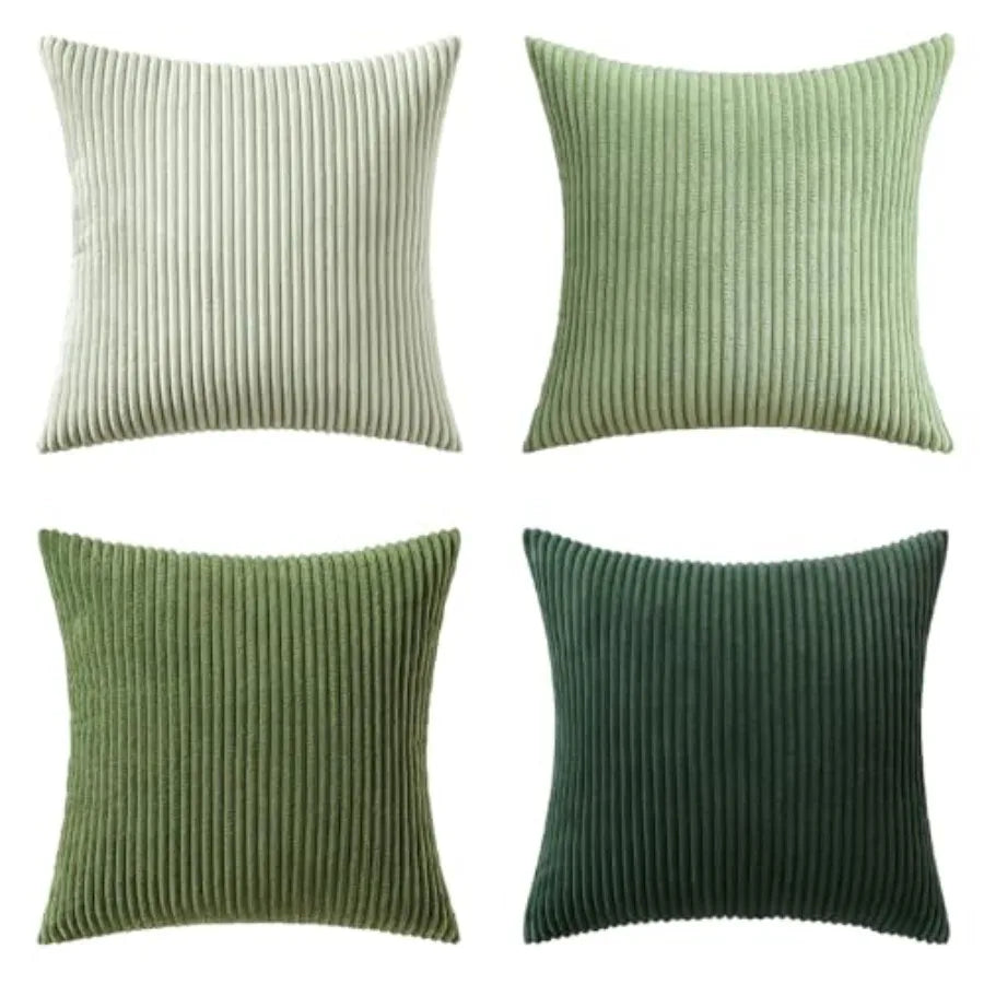 Boho Farmhouse Throw Pillow Cover Set Of 4 Corduroy Cushions