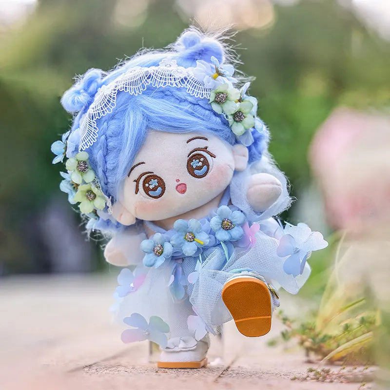 Flower Fairy Series Plush Doll with Interchangeable Clothes for Kids