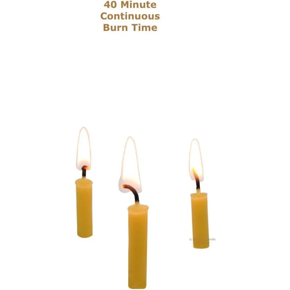 Beeswax Birthday Candles Pack of 24