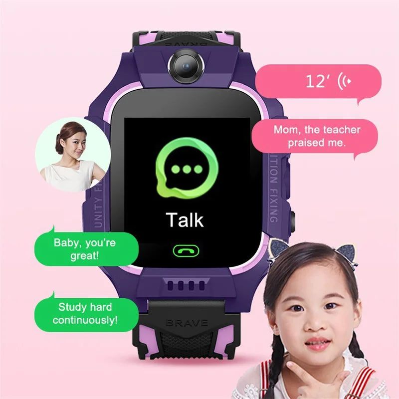 Kids SOS Smart Watch Anti Lost GPS Tracker IP67 Waterproof