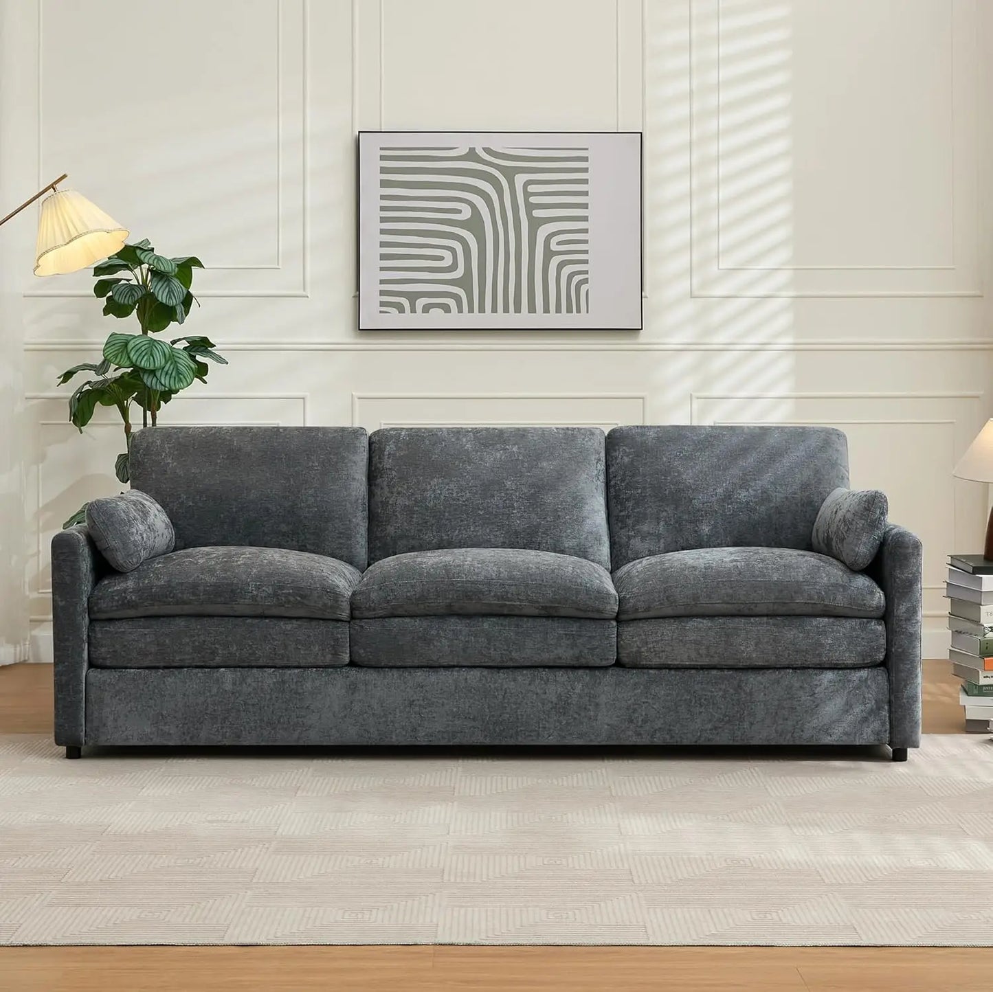 Modern Cloud Sofa With Plush Cushions And Pocketed Seats