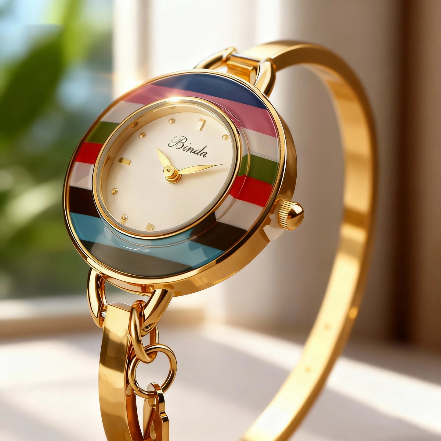 BINDA Elegant Waterproof Stainless Steel Quartz Watch