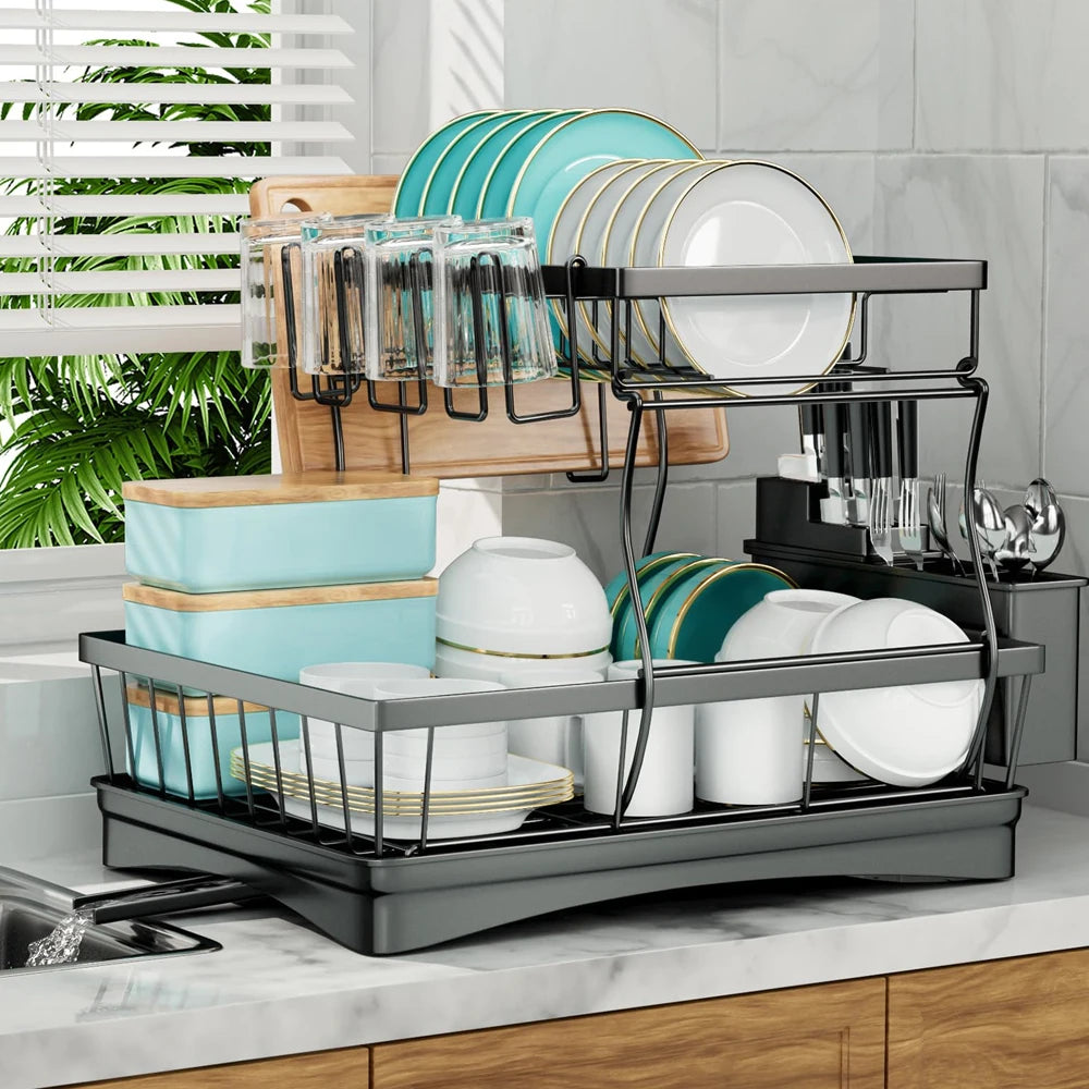 Durable Removable Dish Drying Rack For Kitchen Countertop