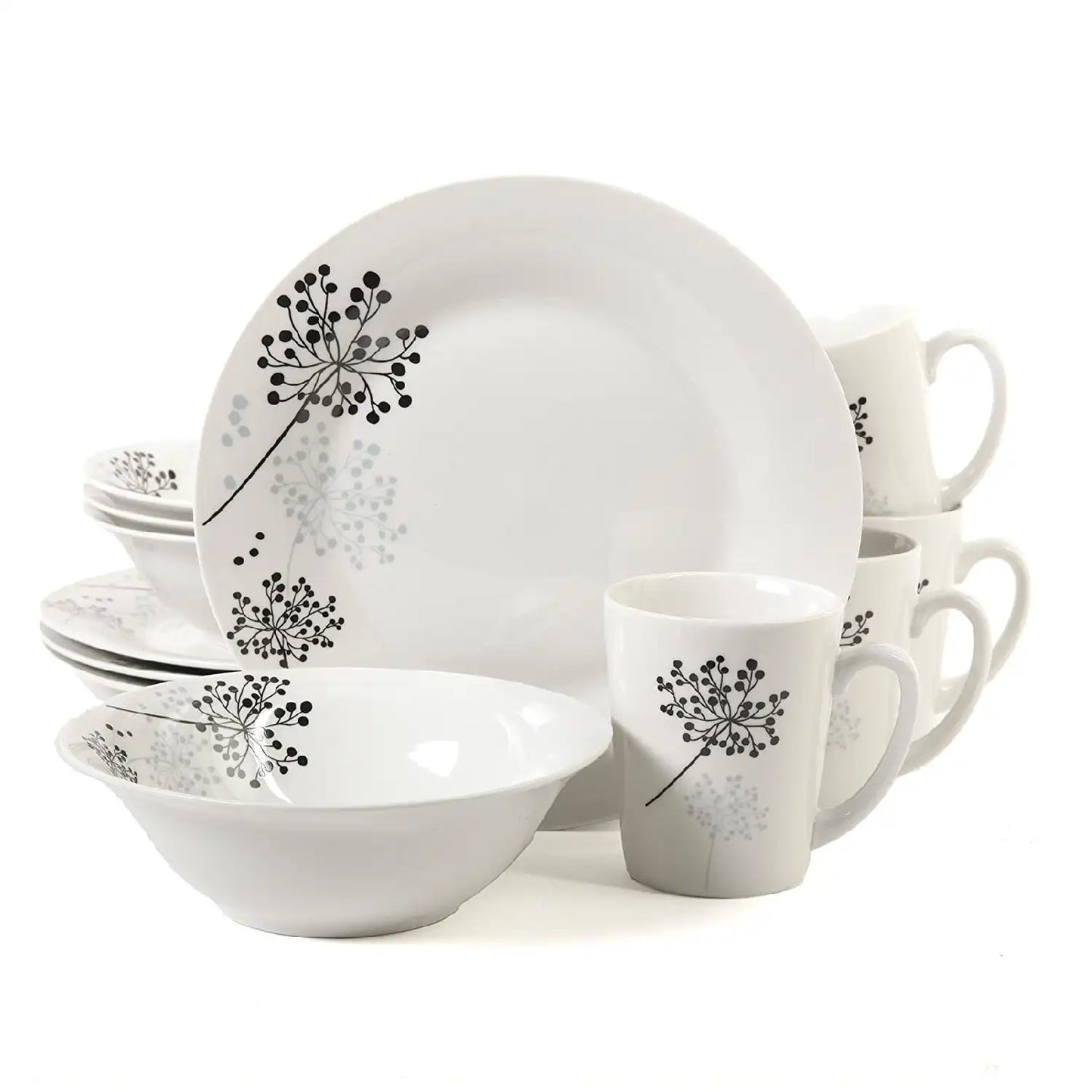 Gibson Home Netherwood Dinnerware Set With Floral Pattern