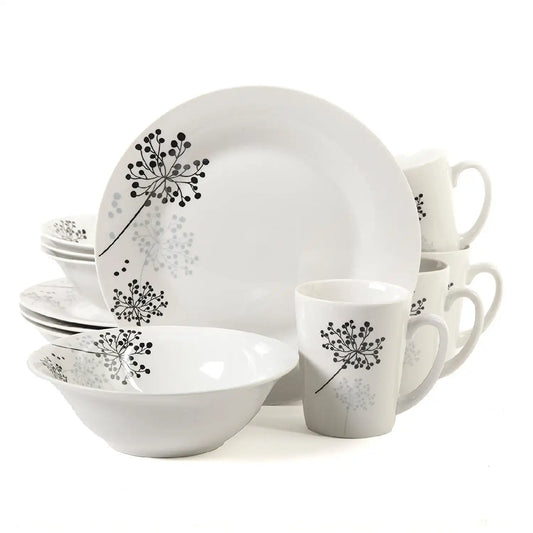 Gibson Home Netherwood Dinnerware Set With Floral Pattern