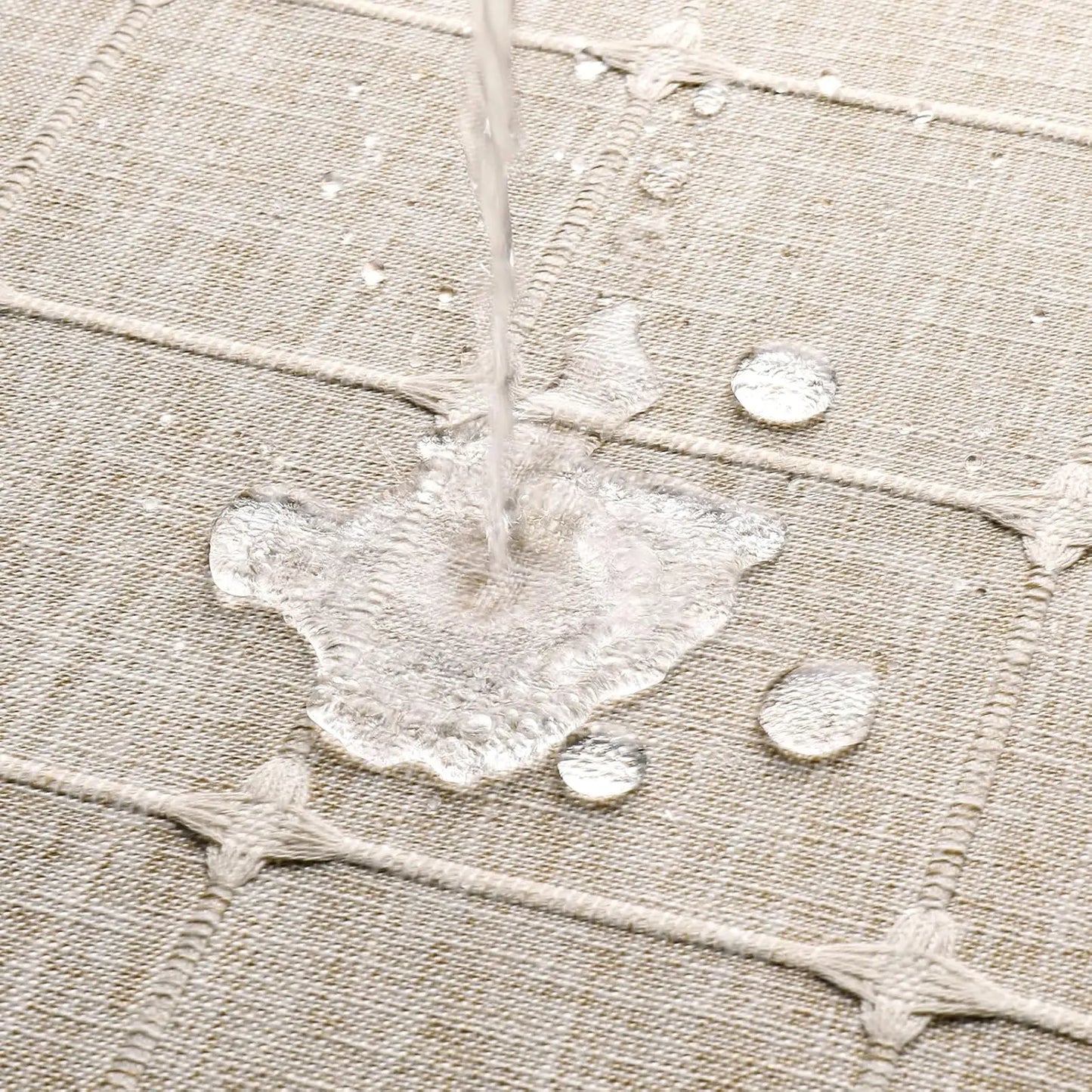 Boho Double Swag Shower Curtain With Rust Resistant Hooks