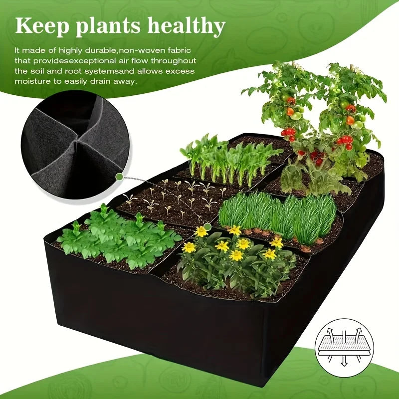 Breathable Garden Bed With Grow Bags For Vegetables And Flowers