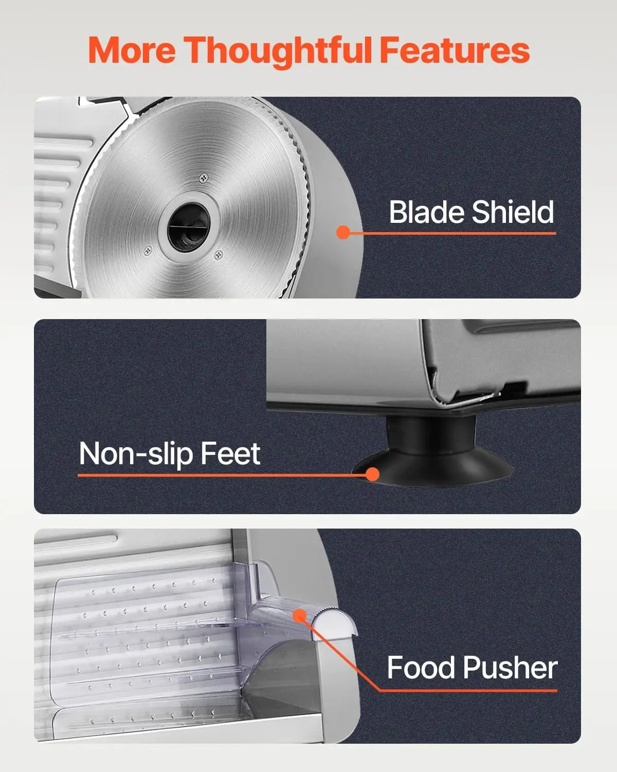 180W Electric Deli Slicer With Adjustable Thickness For Home Use