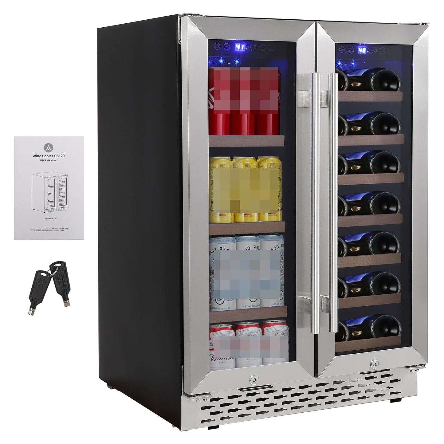 Dual Zone Wine And Beverage Refrigerator For Home Bar