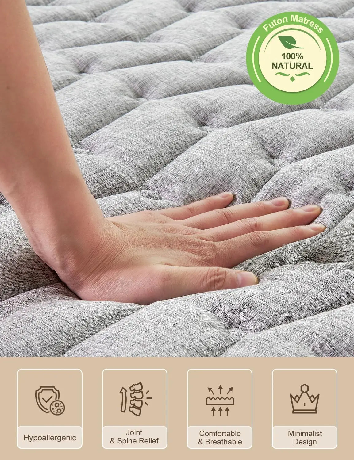 Premium Japanese Futon Floor Mattress Memory Foam for Home Use