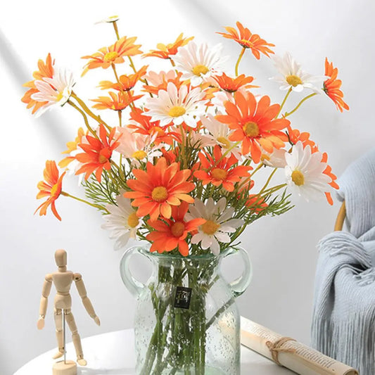 Five Heads Artificial Flower UV Resistant Decor Bouquet