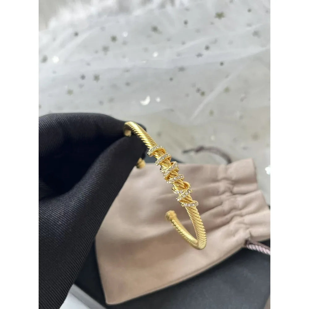 Elegant Moissanite Silver Cuff Bracelet For Women Everyday Gift