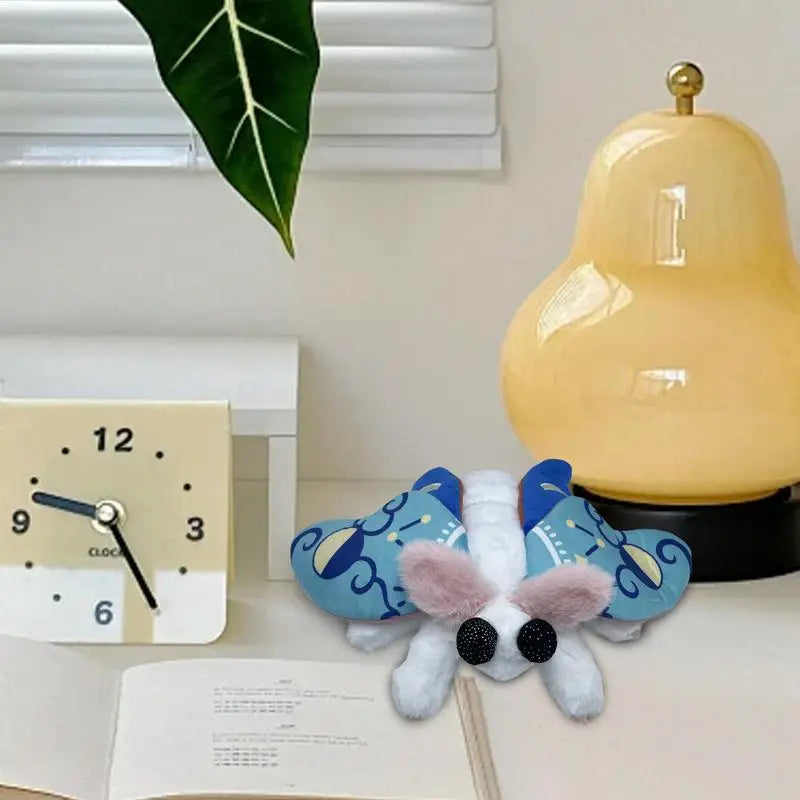 Cuddly Moth Stuffed Toy Plush Figure Soft Pillow for Sofa and Bed Decoration for Children and Adults