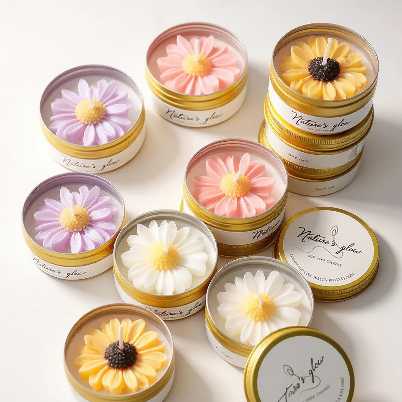 Chamomile Scented Soy Wax Candle Tin For Relaxing Bedroom Decor