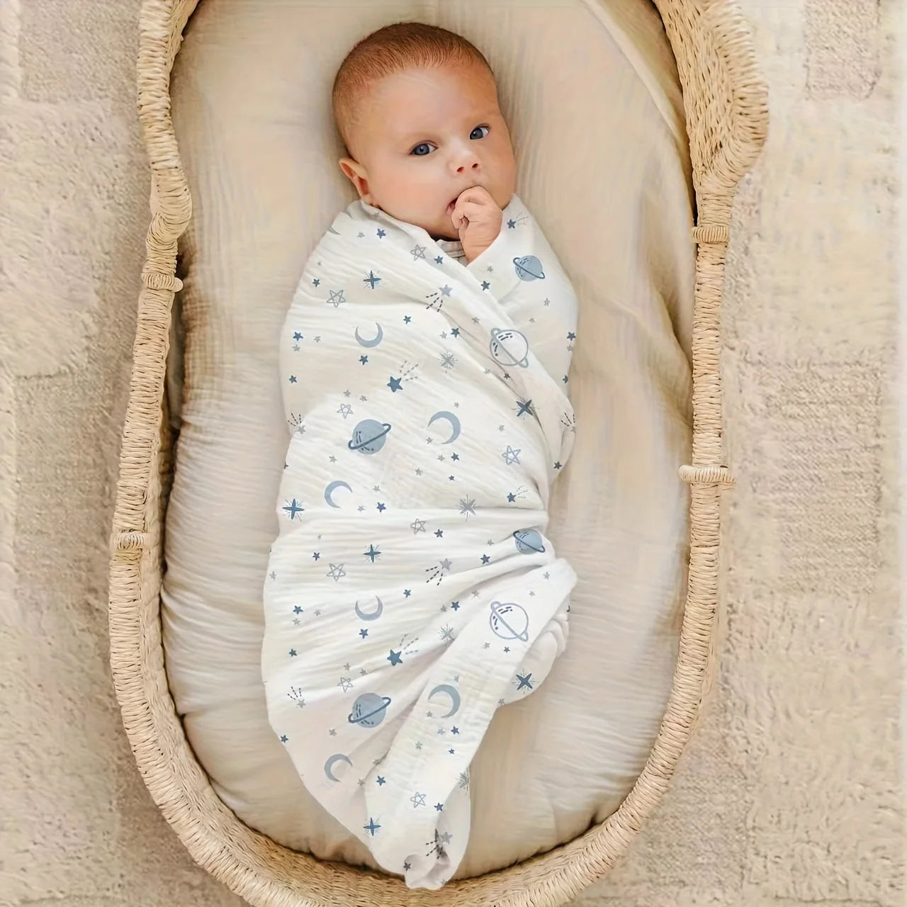 Breathable Muslin Swaddle Blankets Set For Newborns