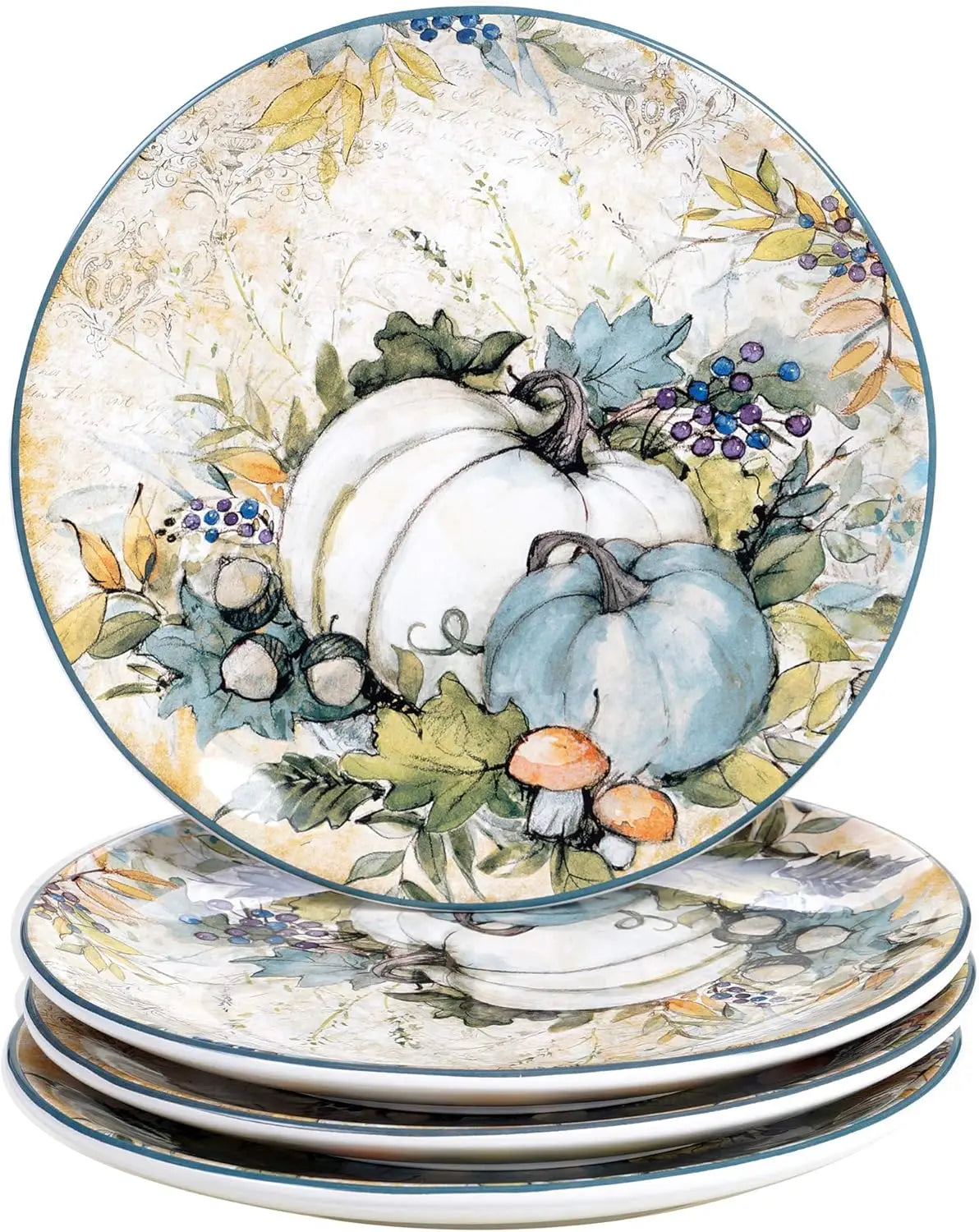 Harvest Gatherings Ceramic Dinnerware Set Service For Four