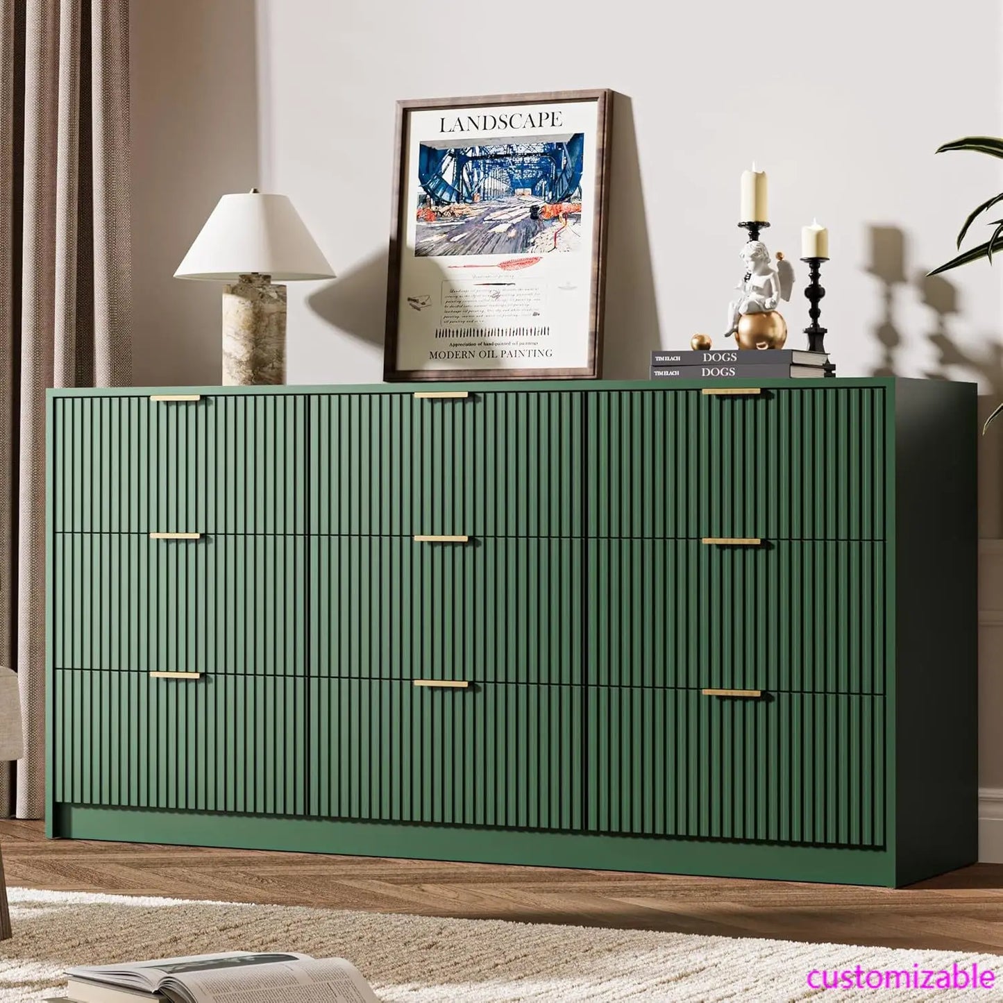 Modern 9-Drawer Dresser for Bedroom