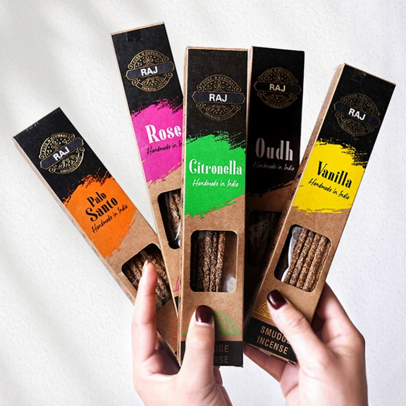 Premium Indian Natural Handmade Sandalwood Incense Sticks Palo Santo Oud