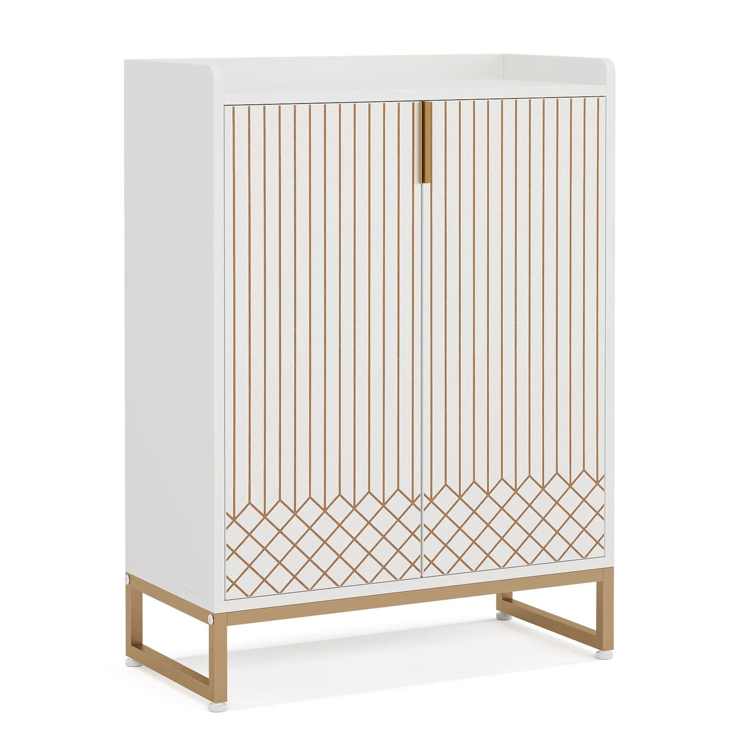 Tribesigns Five-Tier Shoe Cabinet With Doors For Bedroom Hallway