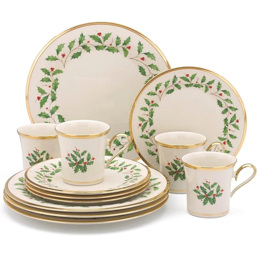 Lenox Festive Christmas Dinnerware Collection With Mugs For HolidaySeason Hosting