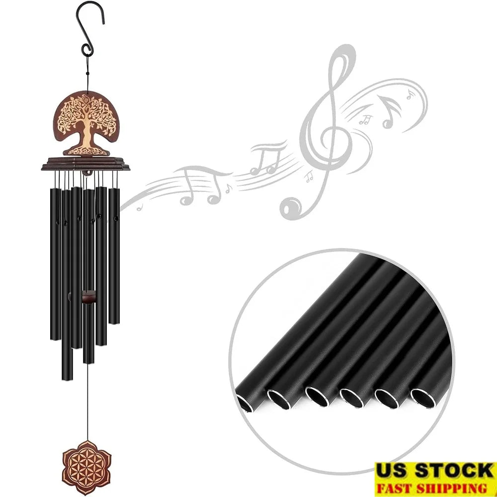 Memorial Tree Of Life Wind Chimes Outdoor Garden Decor