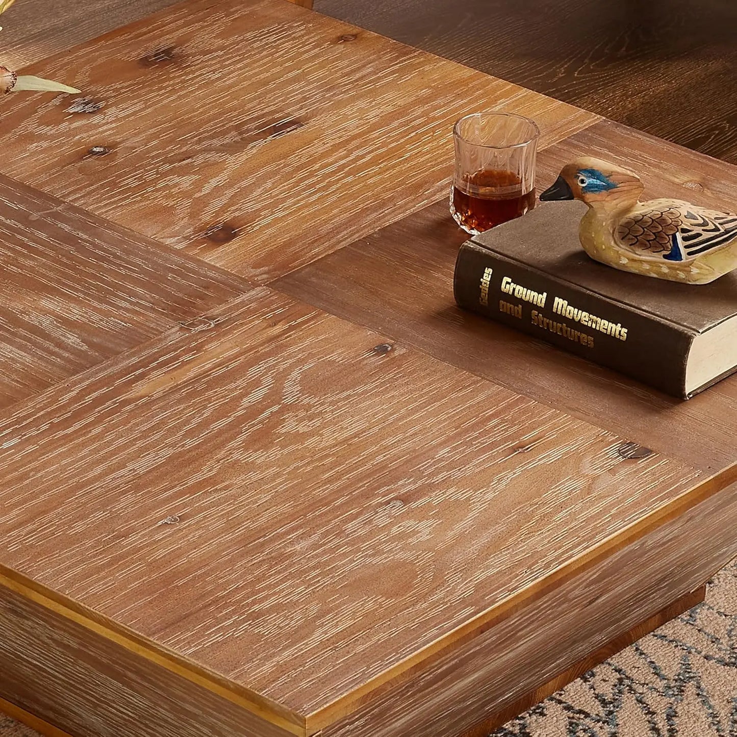 Lift Top Wood Coffee Table With Storage For Living Space