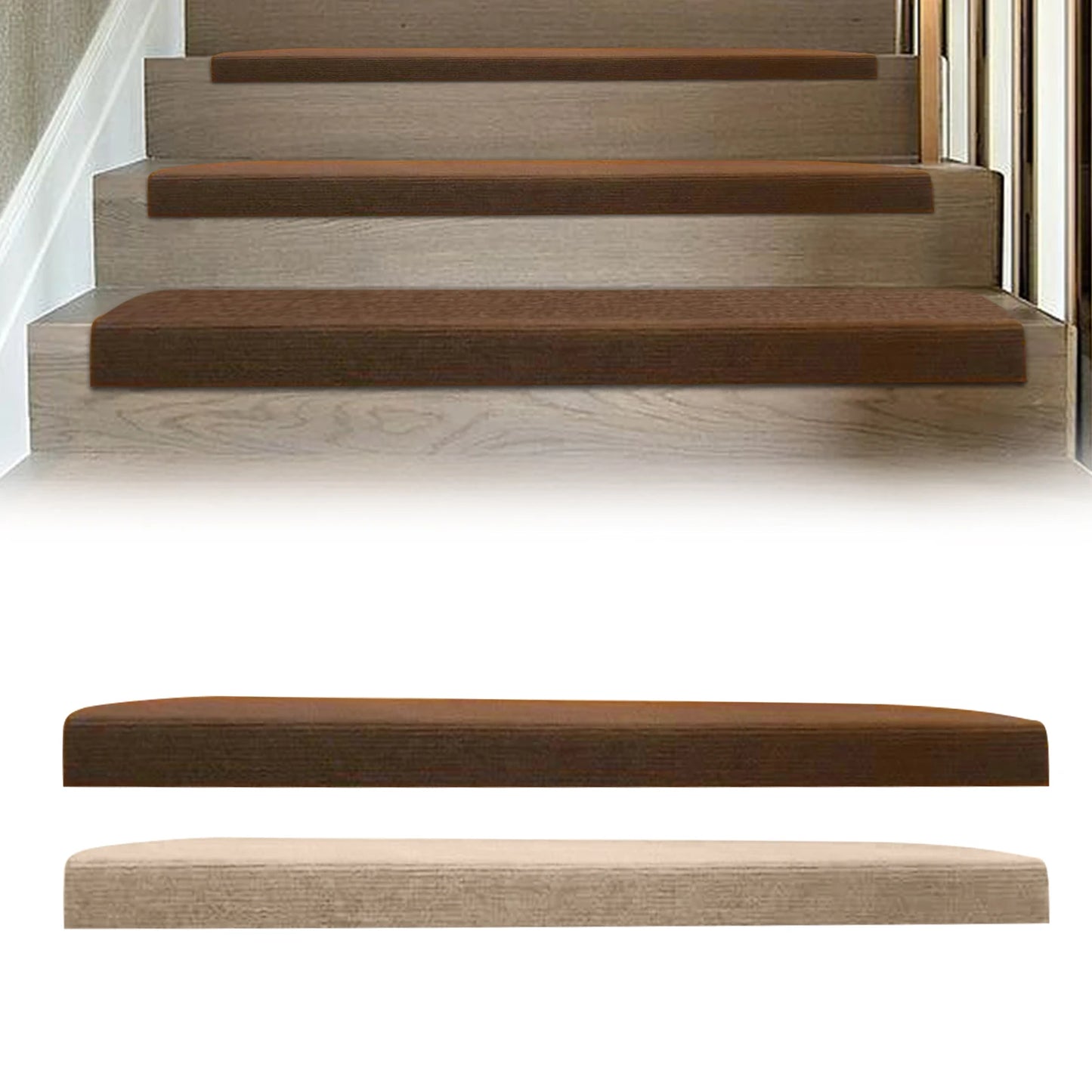 Non-Slip Carpet Stair Treads for Safe Indoor Stairs and Pets