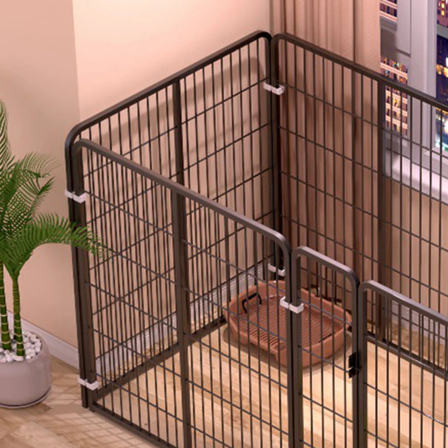 Metal Dog Fence Indoor Pet Enclosure For All Dog Sizes