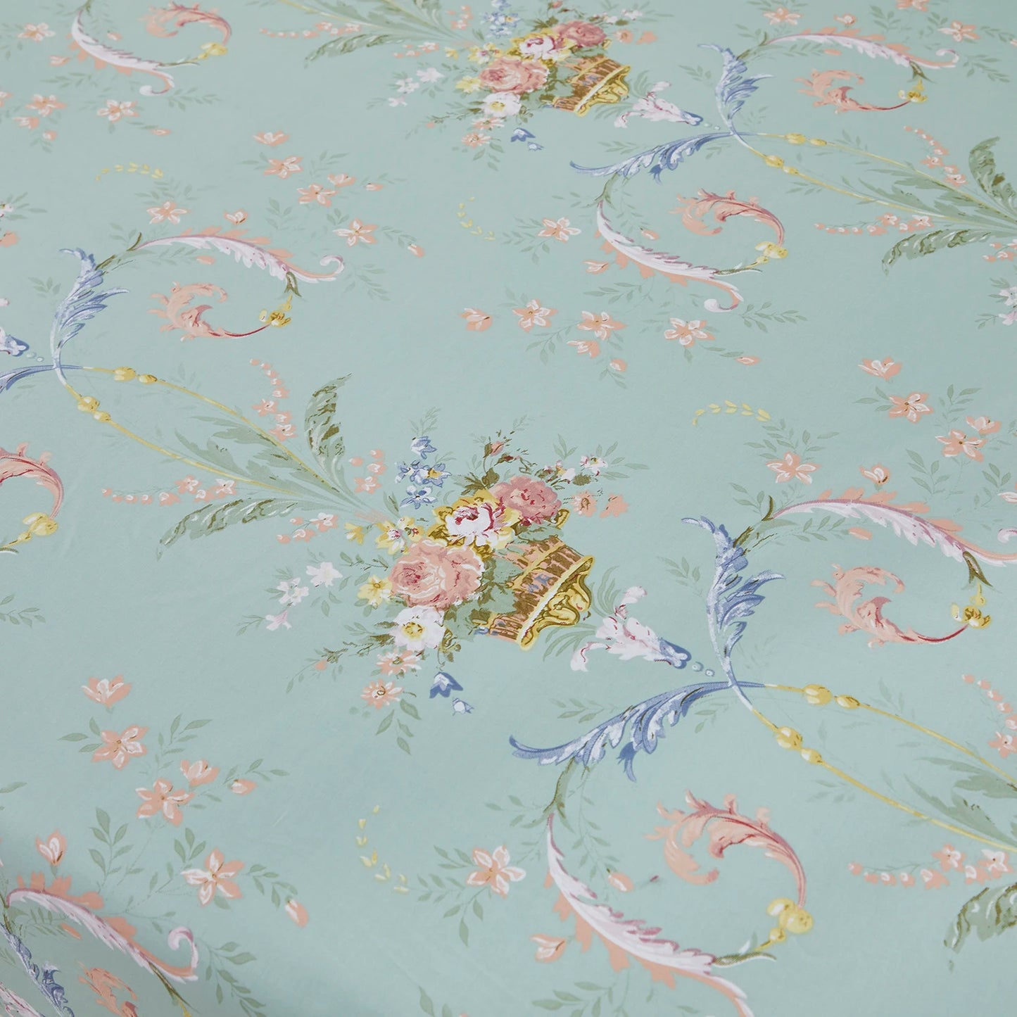 Egyptian Cotton Fitted Sheet Set With Floral Luxury Shabby Chic