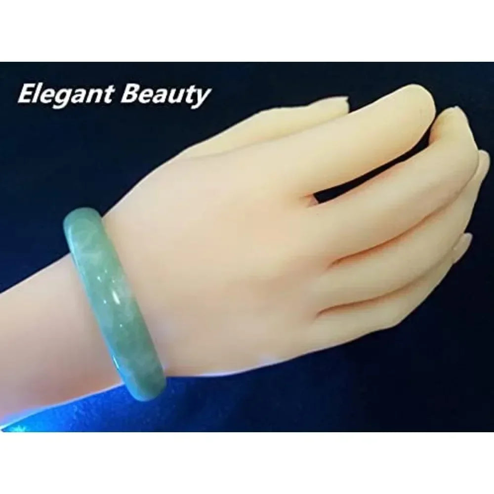 Natural Jade Bangle Bracelet for Women in Classic Style