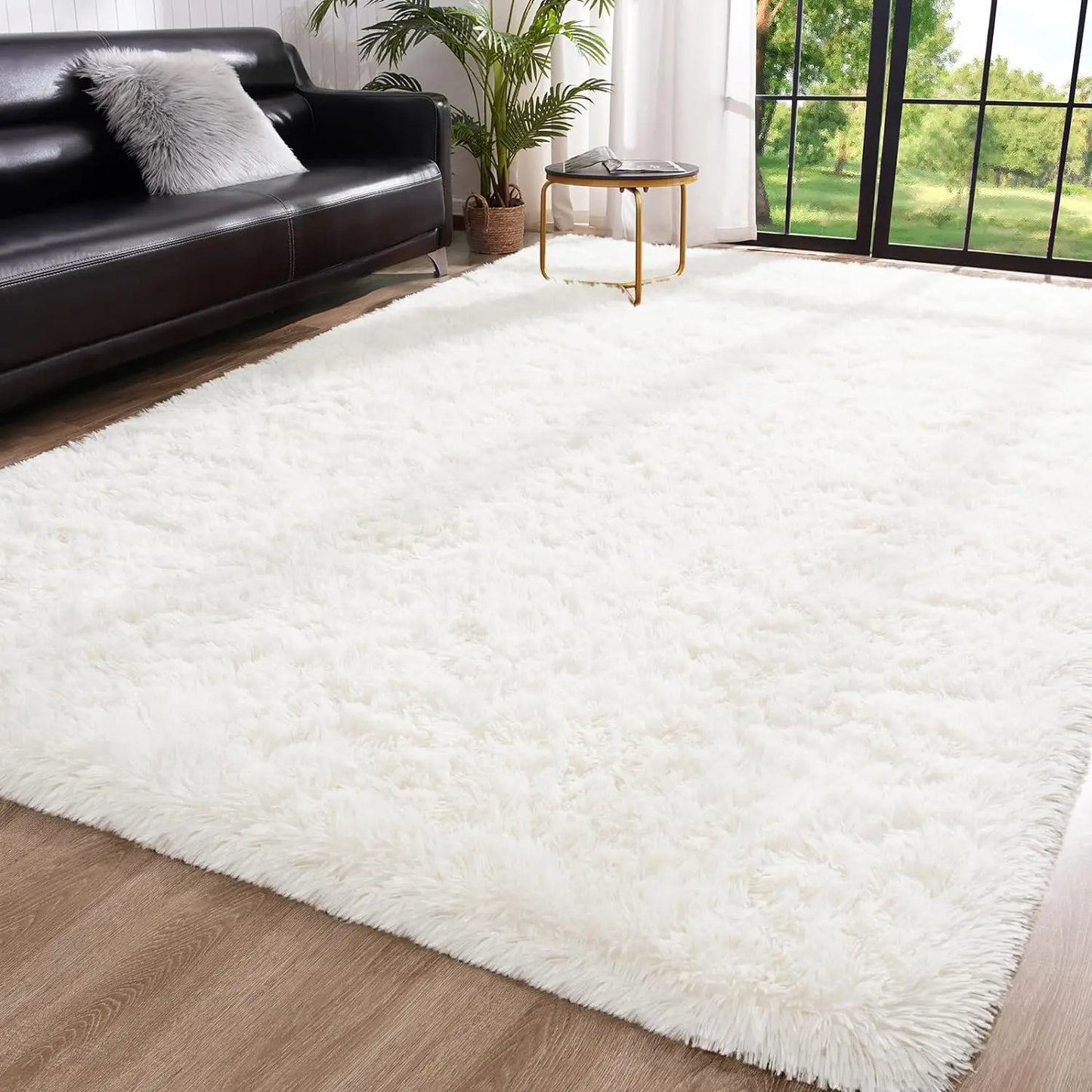 Fluffy Indoor Plush Soft Carpet Area Rug for Living Room Anti Skid Durable Rug for Girls Bedroom Kids Room