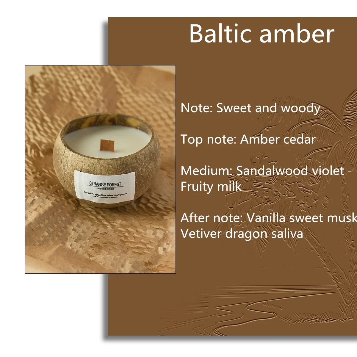 Handmade Soy Wax Scented Candles Coconut Shell Gift Set