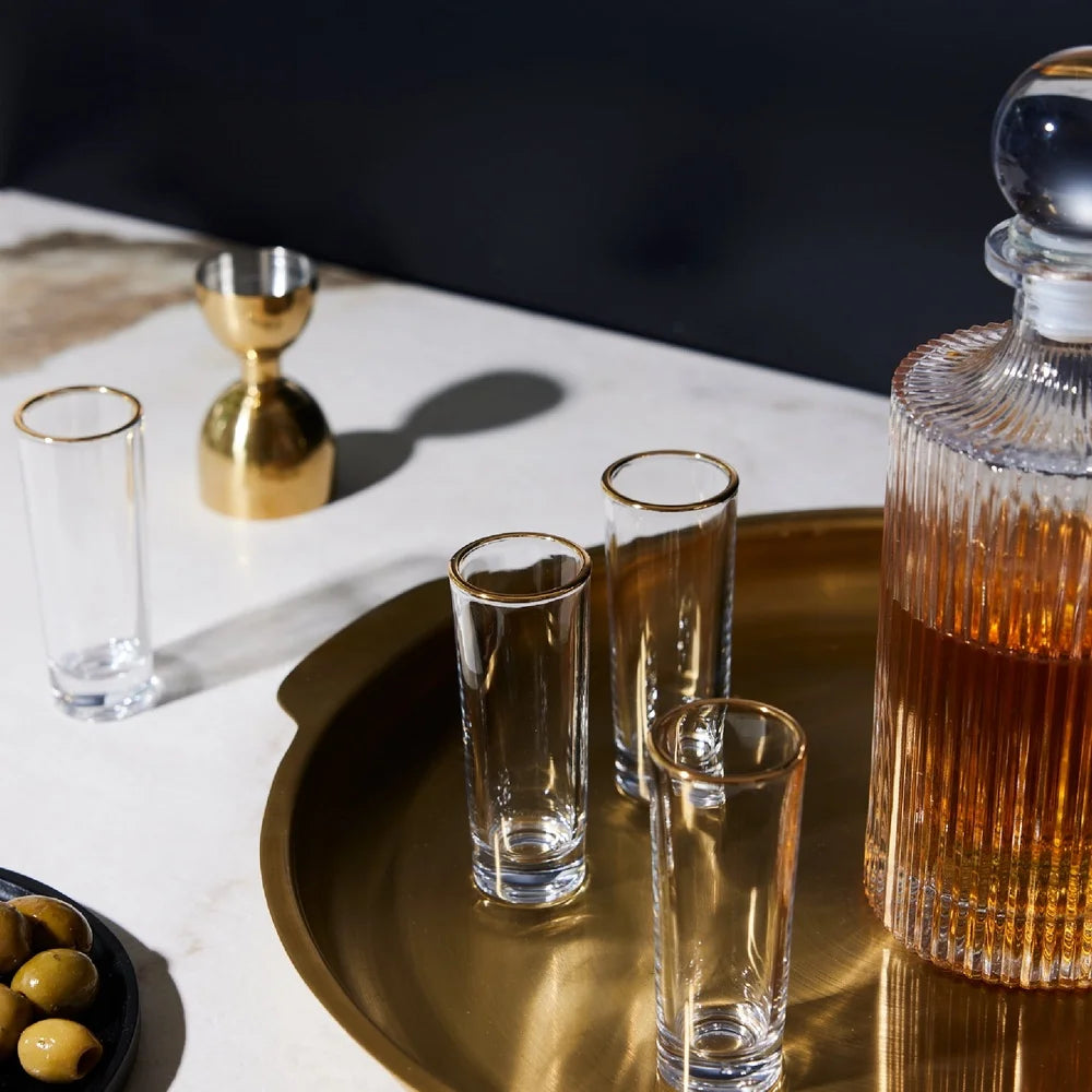 Whiskey Decanter Set 4 Glasses Airtight Seal for Home Bar