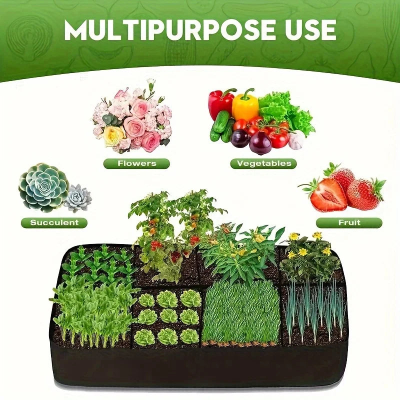 Breathable Garden Bed With Grow Bags For Vegetables And Flowers
