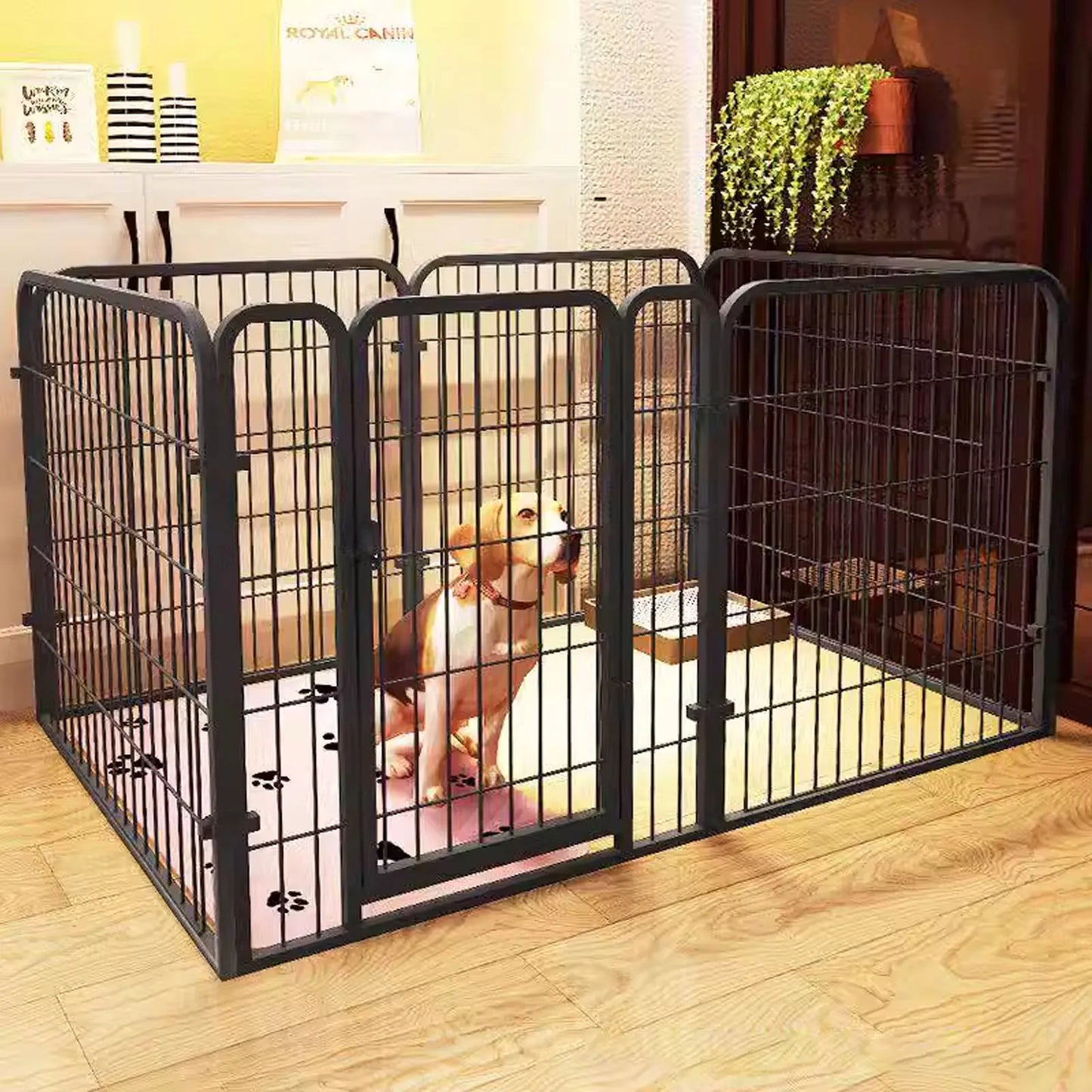 Metal Dog Fence Indoor Pet Enclosure For All Dog Sizes